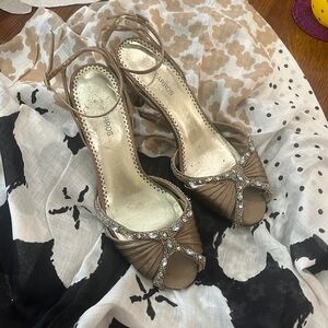 Beaded high heal shoes